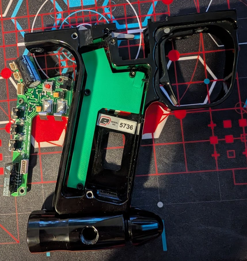 Testing fitment inside the frame.