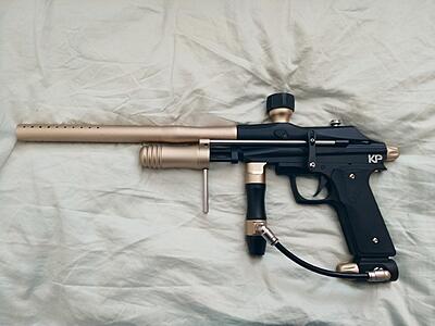 Azodin KP2 "LE" w/ Auto trigger. Ansgear exclusive that came with the zenith's on/off asa, black/gold anodizing and a single trigger.
