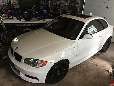 Maybe 450hp at the engine.  Fun car.