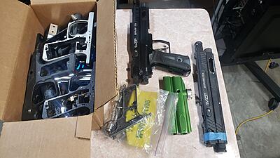 mostly trigger frames and a couple old pistols