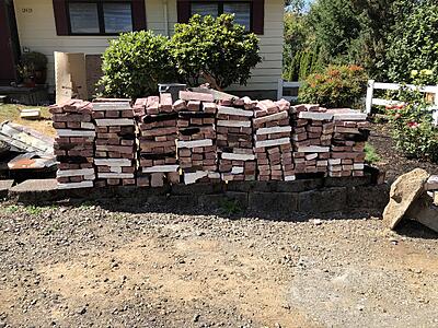 The stack of bricks grew larger than this at one point.