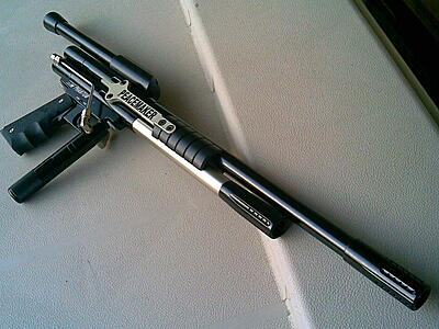 Peacemaker - over/under double barrel Phantom by Ken at K&P Custom Shop, with a CCI 16" barrel